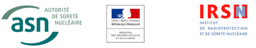 Logos de l'ASN, la DGS et l'IRSN