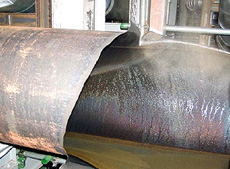 Vue au niveau de la rupture du tuyau de diamètre 56 cm