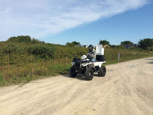 Dispositif Marcassin installé sur un quad