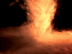 DISCO : expériences de mise en suspension accidentelle d’une poudre