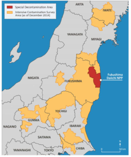 Localisation des zones contaminées