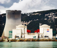 La centrale de Cruas utilise l’eau du Rhône pour son refroidissement. Crédits : William Beaucardet/EDF Médiathèque