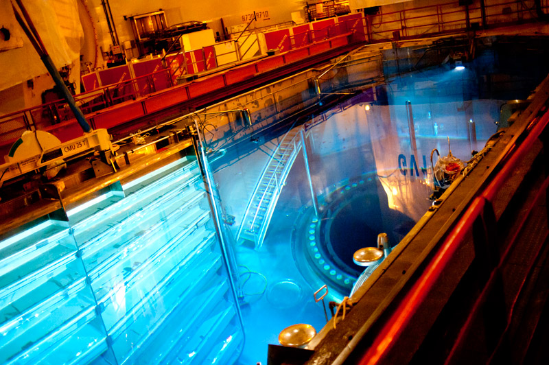 Piscine d'entreposage du bâtiment combustible du réacteur n°1 de la centrale du Blayais, en Gironde
