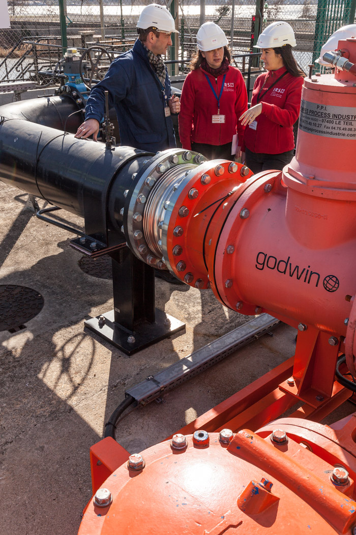 Station de pompage de la centrale de Cruas (Ardèche). Cet équipement permet d’assurer le refroidissement de l’installation