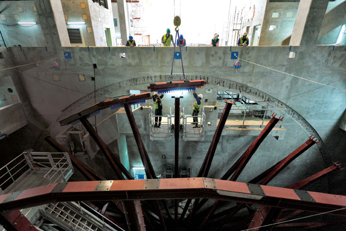 Station de pompage de la centrale EPR de Flamanville (Manche)
