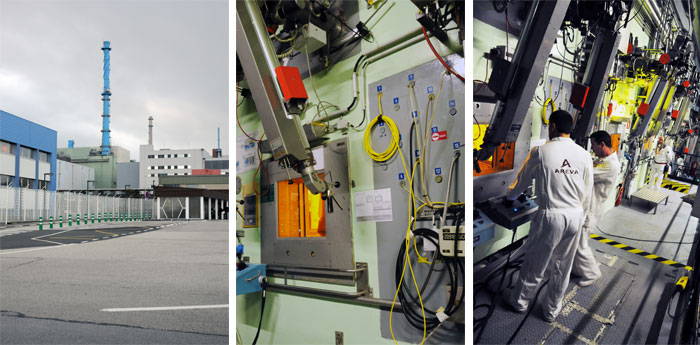 Usine de retraitement de combustibles nucléaires usés du site Areva de La Hague