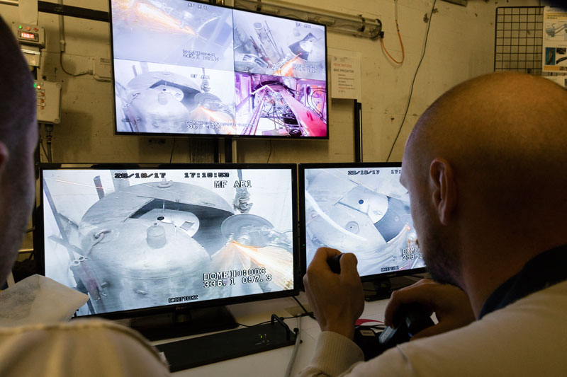 Robotique utilisée sur le chantier de démantèlement du réacteur de Chooz A