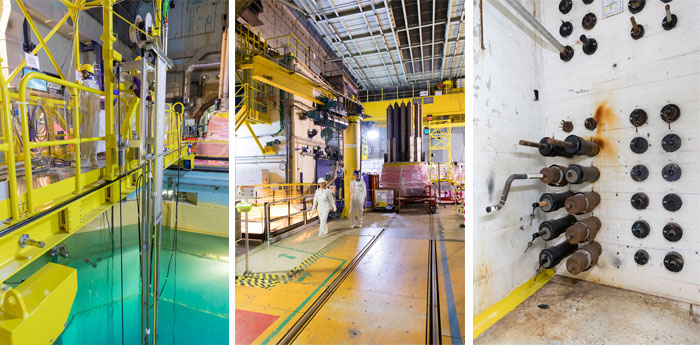 Réacteur nucléaire Chooz A en démantèlement