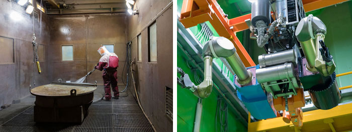 Chantier de démantèlement à la centrale nucléaire de Greifswald, en Allemagne