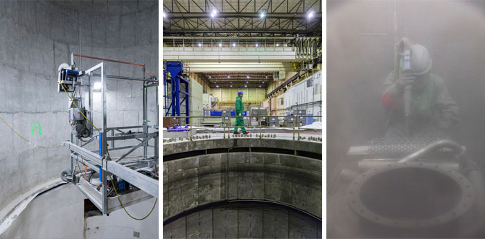 Chantier de démantèlement à la centrale de Greifswald, en Allemagne