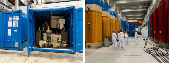 Chantier de démantèlement à la centrale de Greifswald (Allemagne)