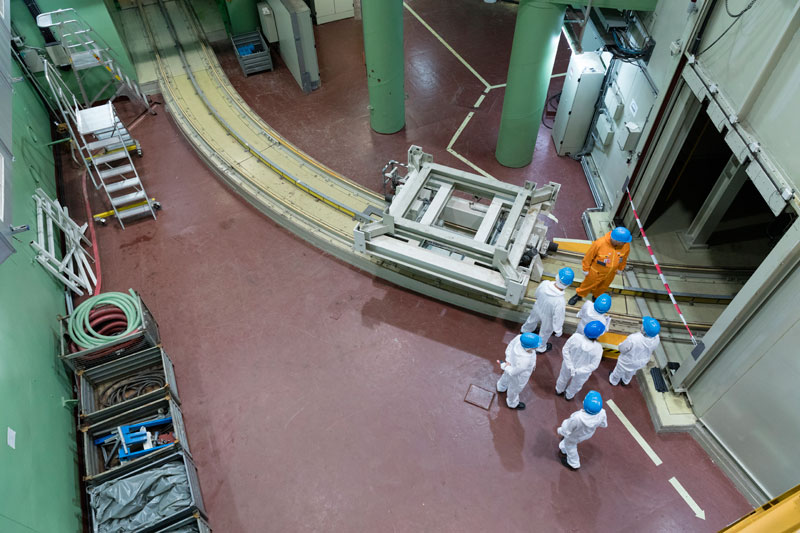 Chantier de démantèlement à la centrale de Greifswald (Allemagne)