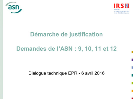Demandes de l’ASN : 9, 10, 11 et 12