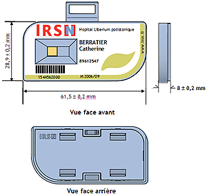 Vue éclatée du dosimètre RPL
