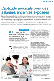 L'aptitude médicale pour des salariées enceintes exposées