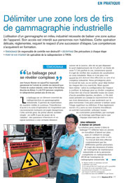 Délimiter une zone lors de tirs de gammagraphie industrielle