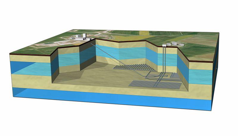 stockage du projet Cigéo pour les déchets radioactifs de haute activité et à vie longue produits par l’ensemble des installations nucléaires françaises - © Médiathèque IRSN