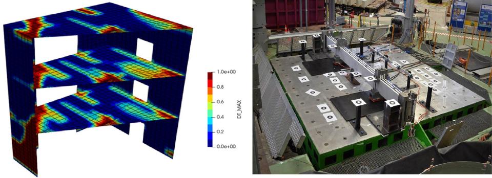 LMAPS - Evaluation de la contrainte principale majeure au sein de la maquette SMART 2013 sujette à un séisme biaxial.