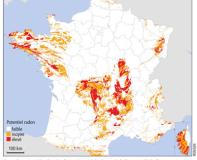 Carte : Le radon en France
