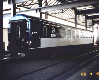 Voiture-rail du SCPRI : vue extérieure 1986
