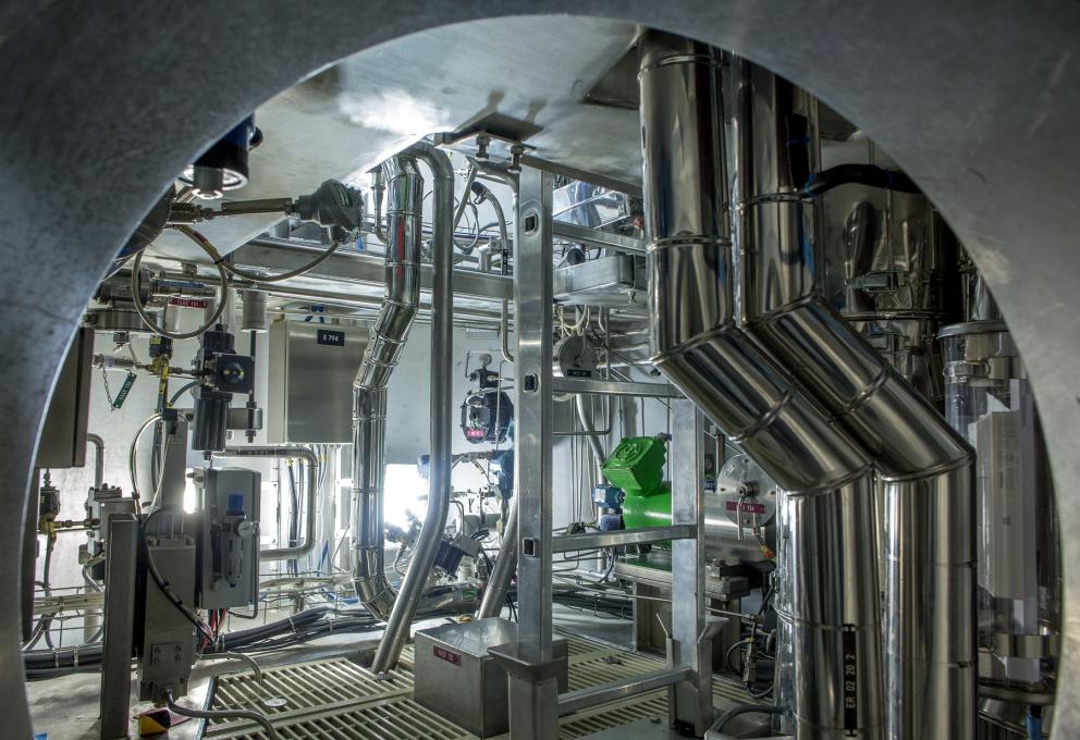 Vue intérieure caisson de la BEP sur le réacteur CABRI