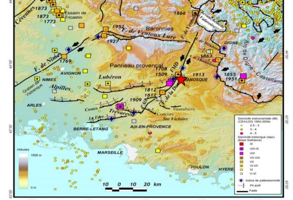 Séisme de faible magnitude le 8 juillet 2010 à Manosque
