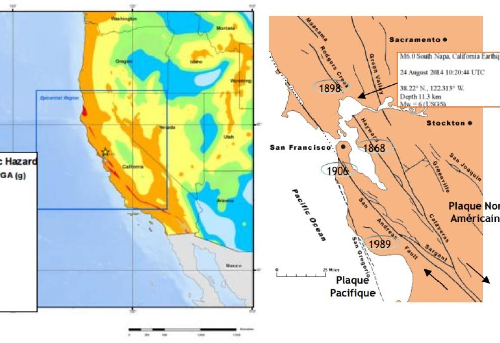 Séisme du 24 août 2014 à Napa dans l’état de Californie (États-Unis)